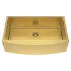 10" X 33" Gold Stainless Steel Undermount Kitchen Sink