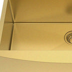 10" X 33" Gold Stainless Steel Undermount Kitchen Sink