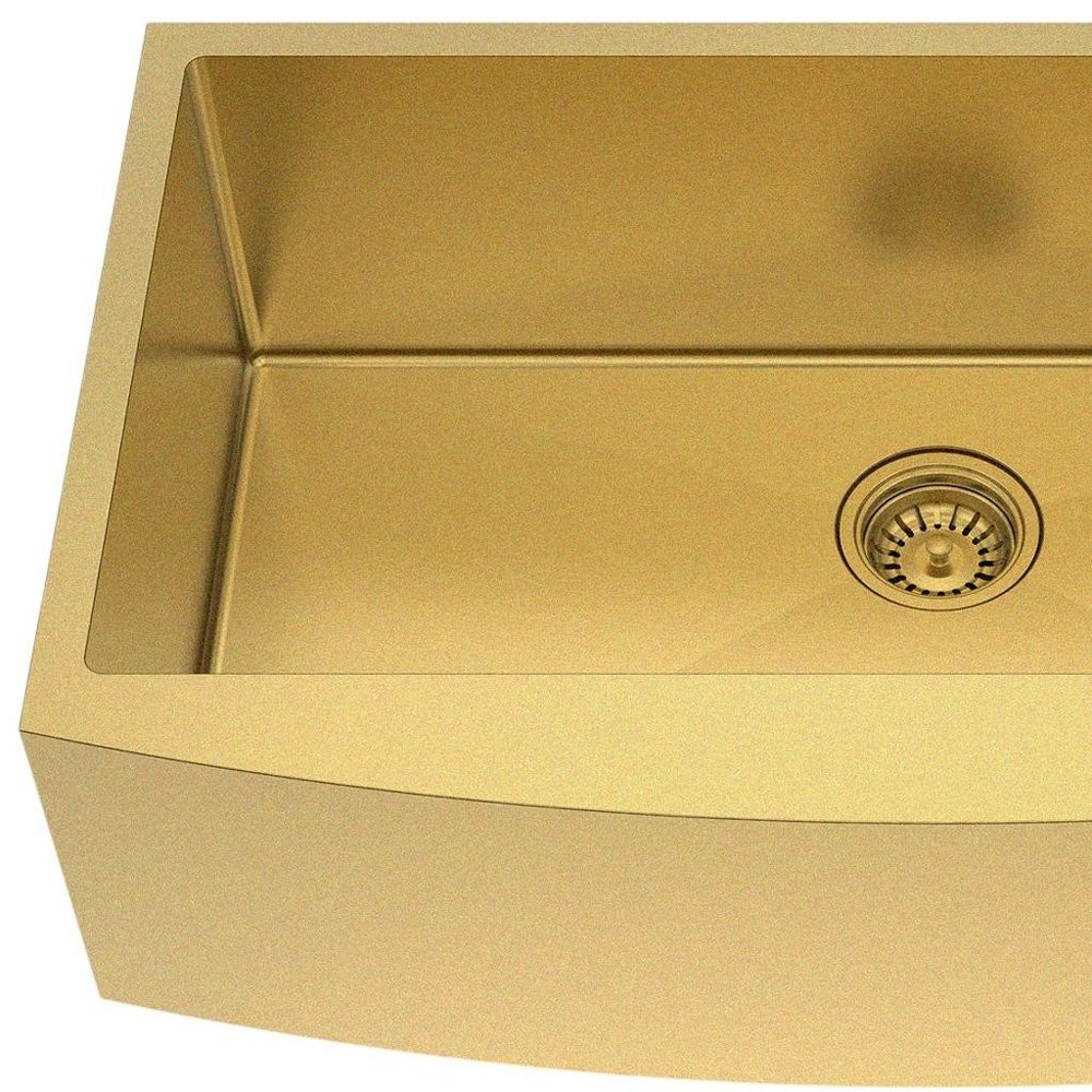 10" X 33" Gold Stainless Steel Undermount Kitchen Sink