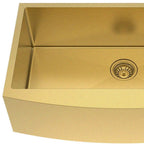 10" X 33" Gold Stainless Steel Undermount Kitchen Sink