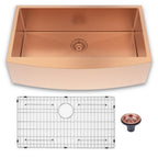 10" X 33" Gold Stainless Steel Undermount Kitchen Sink