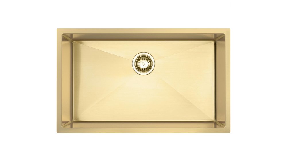 10" X 30" Gold Stainless Steel Undermount Kitchen Sink