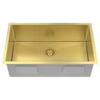 10" X 30" Gold Stainless Steel Undermount Kitchen Sink