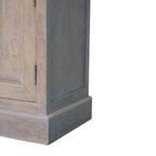 59" Brown Distressed Solid Wood Three Drawer Buffet Table With Two Doors