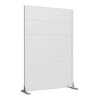 72" White Argyle Steel Six Panel Outdoor Privacy Screen