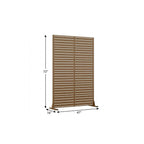 72" Brown Argyle Steel Six Panel Outdoor Privacy Screen