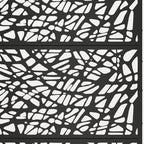 72" Black Argyle Steel Three Panel Outdoor Privacy Screen