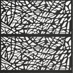 72" Black Argyle Steel Three Panel Outdoor Privacy Screen