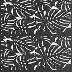 72" Black Argyle Steel Three Panel Outdoor Privacy Screen