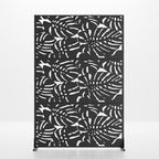 72" Black Argyle Steel Three Panel Outdoor Privacy Screen