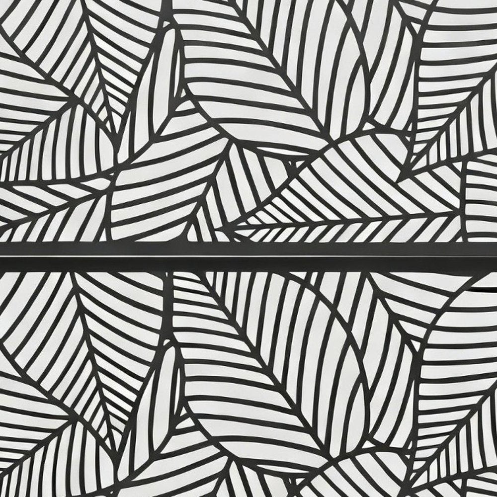 72" Black Argyle Steel Three Panel Outdoor Privacy Screen