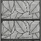 72" Black Argyle Steel Three Panel Outdoor Privacy Screen