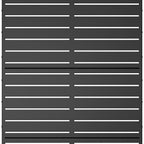 72" Black Argyle Steel Three Panel Outdoor Privacy Screen