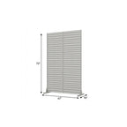 72" Gray Argyle Steel Six Panel Outdoor Privacy Screen