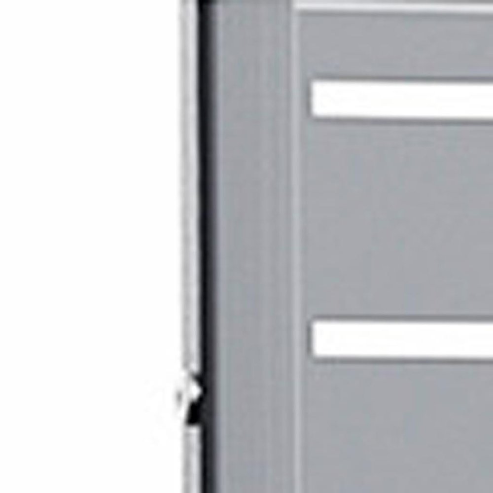 72" Gray Argyle Steel Six Panel Outdoor Privacy Screen