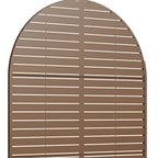 72" Brown Argyle Steel Three Panel Outdoor Privacy Screen