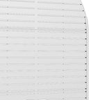 72" White Argyle Steel Three Panel Outdoor Privacy Screen