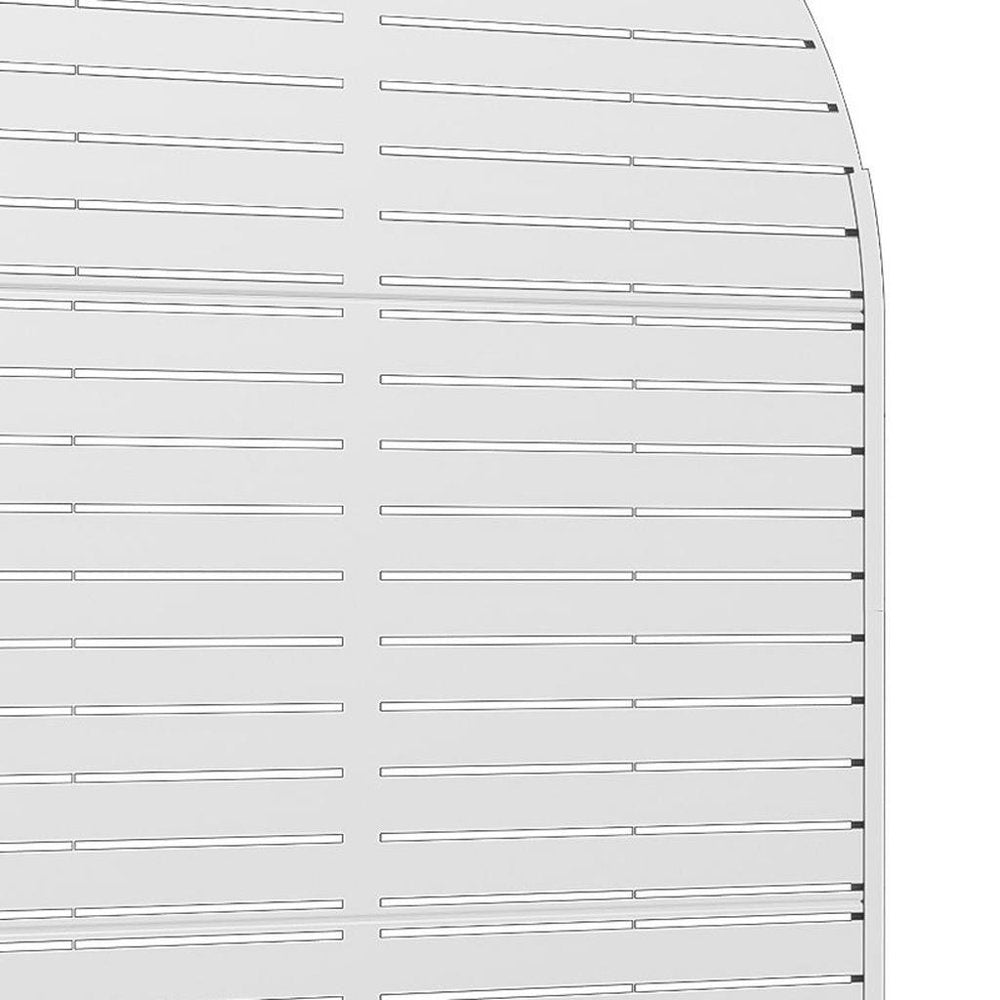 72" White Argyle Steel Three Panel Outdoor Privacy Screen