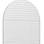 72" White Argyle Steel Three Panel Outdoor Privacy Screen