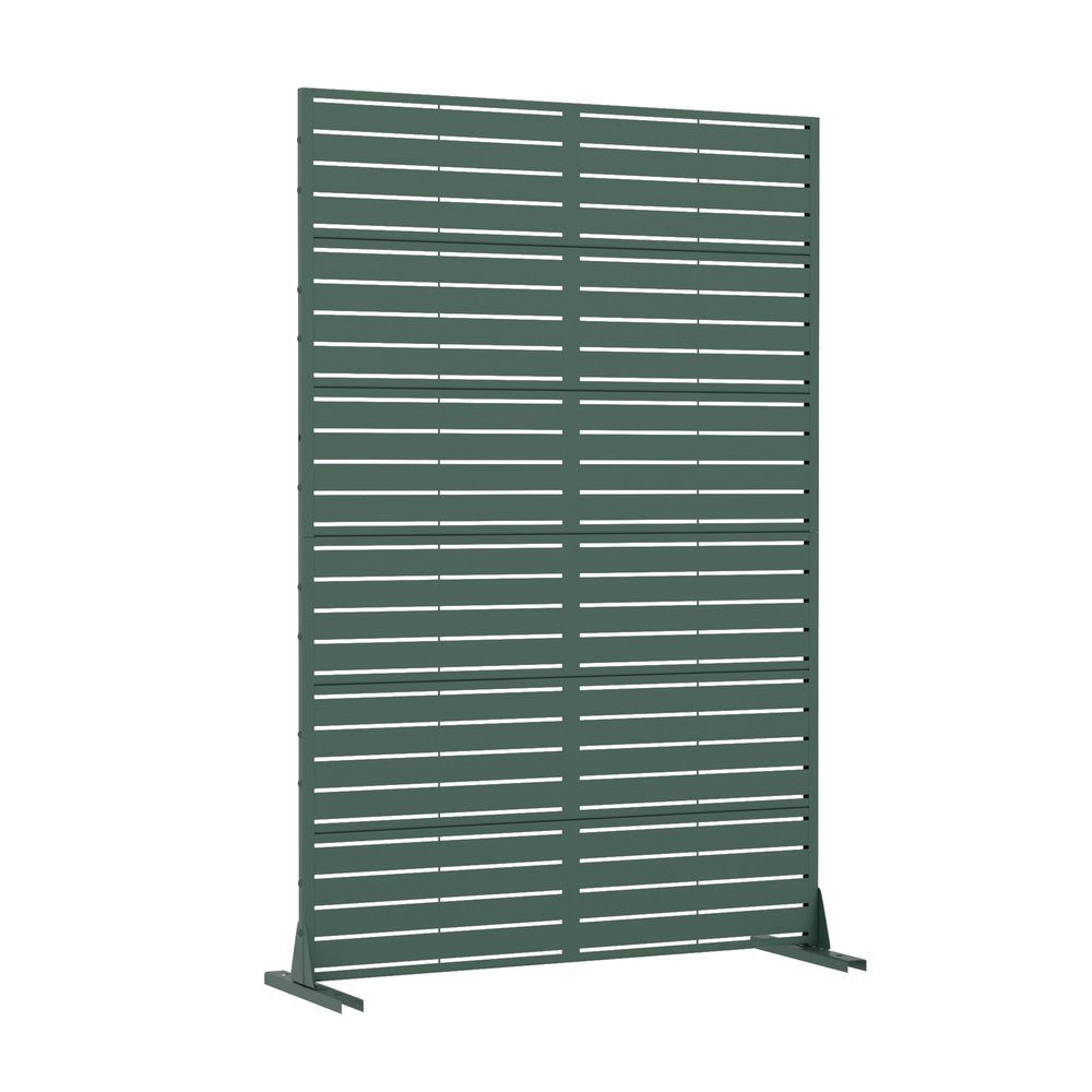 72" Green Argyle Steel Six Panel Outdoor Privacy Screen