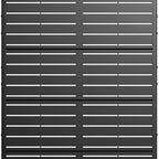 72" Black Argyle Steel Six Panel Outdoor Privacy Screen