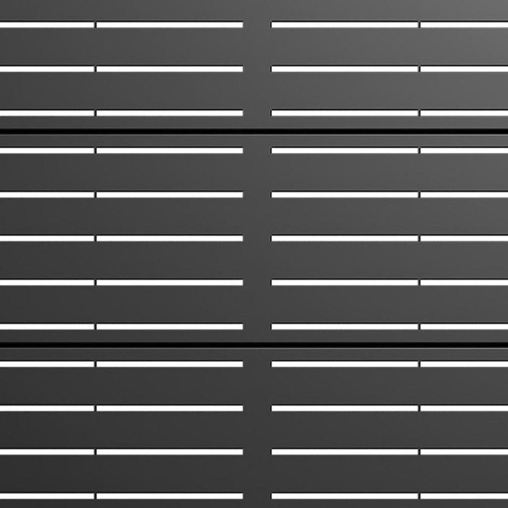 72" Black Argyle Steel Six Panel Outdoor Privacy Screen