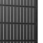 72" Black Argyle Steel Six Panel Outdoor Privacy Screen
