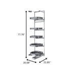 78" Silver Stainless Steel Kitchen Cabinet Insert
