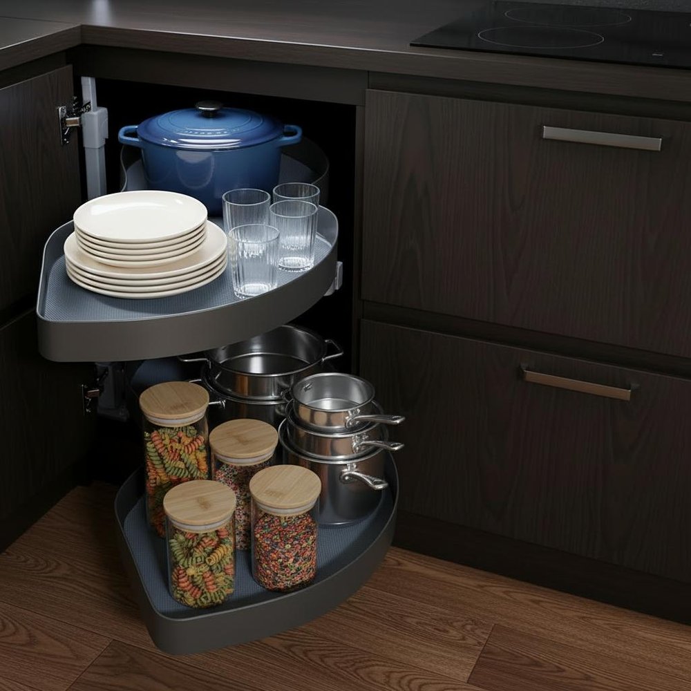 32" Black Stainless Steel Kitchen Cabinet Insert