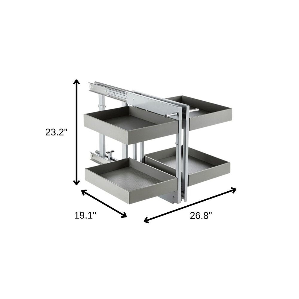 27" Black Stainless Steel Kitchen Cabinet Insert