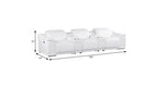 134" Beige Italian Leather Reclining USB and Wireless Charger Sofa And Storage