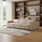 110" Black Top Grain Leather Reclining USB Sofa