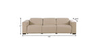 110" Black Top Grain Leather Reclining USB Sofa