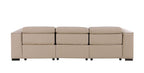 110" Black Top Grain Leather Reclining USB Sofa