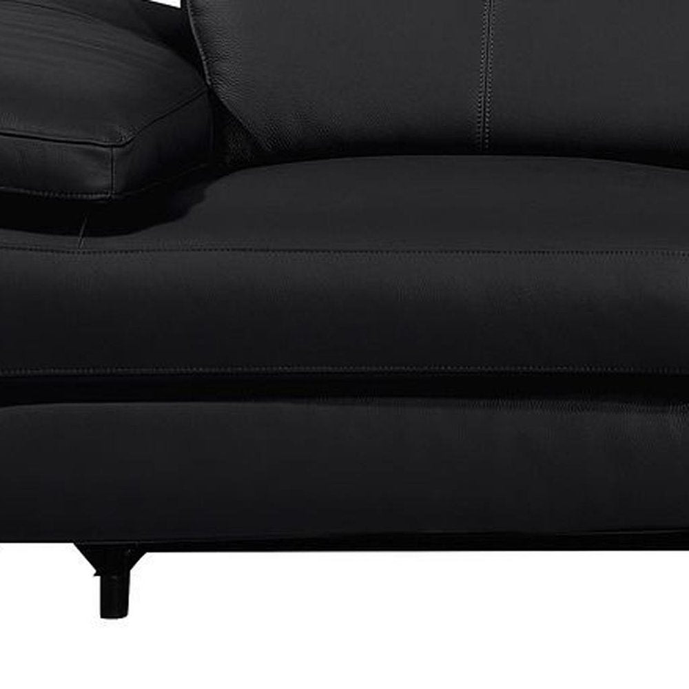 104" Dark Gray Italian Leather Reclining USB Sofa