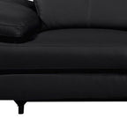 104" Dark Gray Italian Leather Reclining USB Sofa