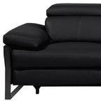 104" Dark Gray Italian Leather Reclining USB Sofa