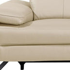 104" Dark Gray Italian Leather Reclining USB Sofa