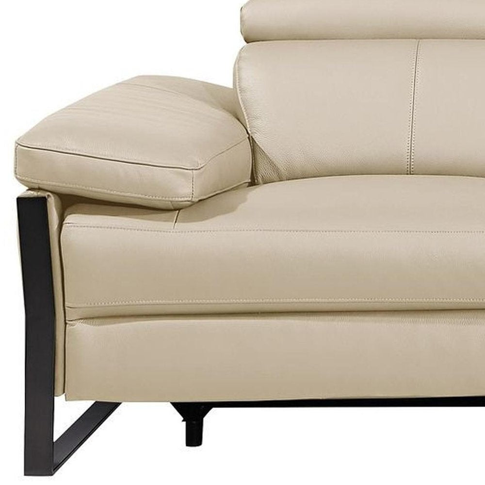 104" Dark Gray Italian Leather Reclining USB Sofa