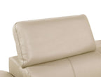 104" Dark Gray Italian Leather Reclining USB Sofa