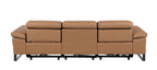 104" Dark Gray Italian Leather Reclining USB Sofa