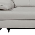 104" Dark Gray Italian Leather Reclining USB Sofa