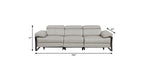 104" Dark Gray Italian Leather Reclining USB Sofa