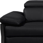 104" Dark Gray Italian Leather Reclining USB Sofa
