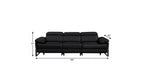 104" Dark Gray Italian Leather Reclining USB Sofa