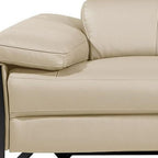 104" Dark Gray Italian Leather Reclining USB Sofa
