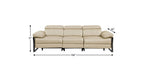 104" Dark Gray Italian Leather Reclining USB Sofa