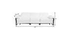 104" Dark Gray Italian Leather Reclining USB Sofa