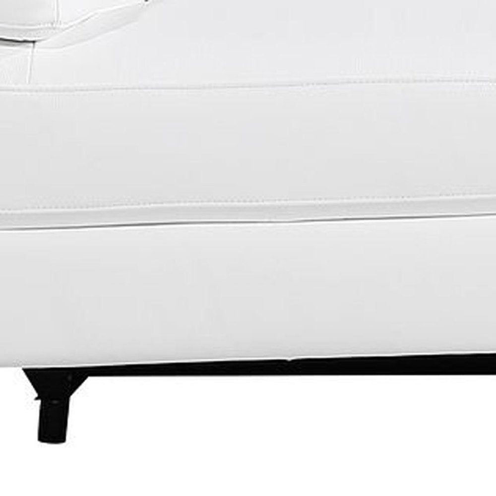 104" Dark Gray Italian Leather Reclining USB Sofa