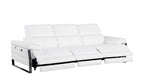 104" Dark Gray Italian Leather Reclining USB Sofa